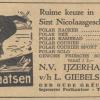 Advertentie 1934 schaatsenverkoper Giebels, Haarlem