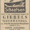Advertentie 1936 schaatsenverkoper Giebels, Haarlem
