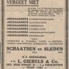 Advertentie 1928 schaatsenverkoper Giebels, Haarlem
