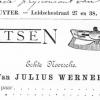 Advertentie 1888 F.A.L de Gruyter voor schaatsen van o.a. Julius Werner