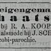 Advertentie 1879 schaatsenmaker R.A. Koopmans, Sint-Annaparochie