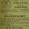 Advertentie 1895 schaatsenmaker G.S. Ruiter, Akkrum