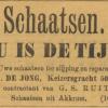 Advertentie 1897 schaatsenmaker G.S. Ruiter, Akkrum