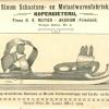 Kaft catalogus ca.1908 schaatsenmaker firma G.S.Ruiter, Akkrum