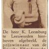 Reclame: Elfstedewinnaar Karst Leemburg (1929) heeft de overwinning mede te danken aan de schaatsen van G.S.Ruiter uit Akkrum