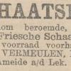 Advertentie 1895 schaatsenmakers Gebr. Vermeulen, Ameide a/d Lek