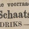 Advertentie 1879 schaatsenmaker H.K.Hendriks, Drachten