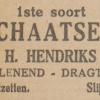 Advertentie 1929 schaatsenmaker H.Hendriks, Drachten