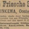 Advertentie 1902 schaatsenmaker D.G. Minkema, Oosterlittens