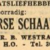 Advertentie 1956 schaatsenmaker R.B.Westra, Nijega H.O.N. (Elahuizen)