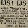 Advertentie 1875 schaatsenmaker J. Welles, Leeuwarden