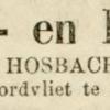Advertentie 1856 schaatsenmaker L.L. Hosbach,  Leeuwarden