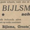 Advertentie 1941 schaatsenmaker G.Bijlsma, Harlingen
