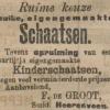 Advertentie 1901 schaatsenmaker F. de Groot, Heerenveen