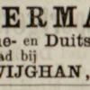 advertentie Wijghan Leeuwarder courant 29 december 1874
