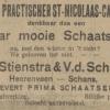 Advertentie 1925 schaatsenmaker Stienstra & Van der Schaaf, Heerenveen