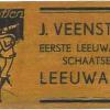 etiket voor schaatsen J.Veenstra Leeuwarden