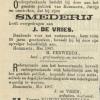 Advertentie 1907 schaatsenmaker H.Ferwerda, Hommerts