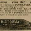 Advertentie 1892 schaatsenmaker D.J. Douma, Lemmer