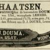 Advertentie 1890 schaatsenmaker D.J. Douma, Lemmer