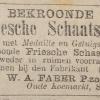 Advertentie 1886 schaatsenmaker U.A. Faber, Sneek
