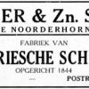 Advertentie 1940 schaatsenmaker P.Faber&Zn, Sneek