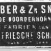 Etiket schaatsenmaker P.Faber&Zn, Sneek
