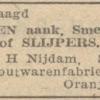 Advertentie 1946 schaatsenmaker G.H. Nijdam, Oranjewoud