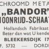 Advertentie 1935 schaatsenmaker A. Bakker, Dordrecht