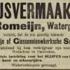 Advertentie 1908 schaatsenverkoper C. Romeijn, Gorinchem