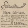 advertentie 1890 schaatsenmaker D.J. Douma, Uitwellingerga