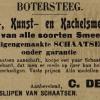 Advertentie 1909 schaatsenmaker C.de Boon, Gorinchem