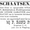 advertentie 1889 schaatsenmaker P.Rond, Gouda