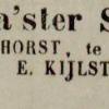Advertentie 1853 schaatsenmaker G.J. Bloemsma, Warga