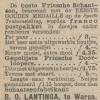 Advertentie 1912 schaatsenmaker B.O. Lantinga, Warga