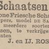 Advertentie 1895 schaatsenmakers J. en IJ. Rosier, Warga