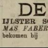 Advertentie 1887 schaatsenmaker T.J. Faber, IJlst