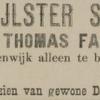 Advertentie 1884 schaatsenmaker T. Faber, IJlst