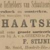 Advertentie 1888 schaatsenmaker F. Stijnis, Hendrik Ido Ambacht