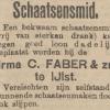 Advertentie 1903 schaatsenmaker C. Faber, IJlst