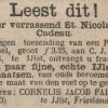 Advertentie 1866 schaatsenmaker C.J. Faber, IJlst