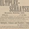 Advertentie 1899 Multiplex schaatsenmaker A.Tönnies, Groningen