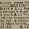 Advertentie 1882 schaatsenmaker S. Lanting, Sneek