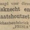 Advertentie 1928 schaatsenmaker K.E. de Vries, IJlst