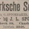 Advertentie 1912 schaatsenmaker G. Spoormaker, Ouderkerk aan den IJssel