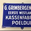 Reclamebord Kassenfabriek G. Grimbergen&Zn, Poeldijk