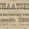 Advertentie 1890 schaatsenmaker P. de Klerk, Puttershoek