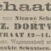 Advertentie 1917 schaatsenmaker J. Dortwegt, Rotterdam