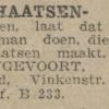 Advertentie 1922 schaatsenmaker C. Langevoort, Rotterdam