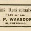 Advertentie 1927 C.P. Waasdorp, Rijpwetering